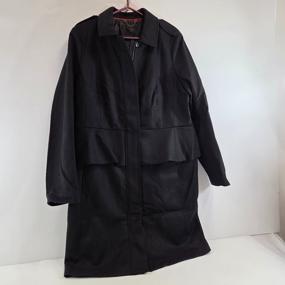 Banana Republic Women's Black Monogram Wool Blend Peplum Size XL NWT